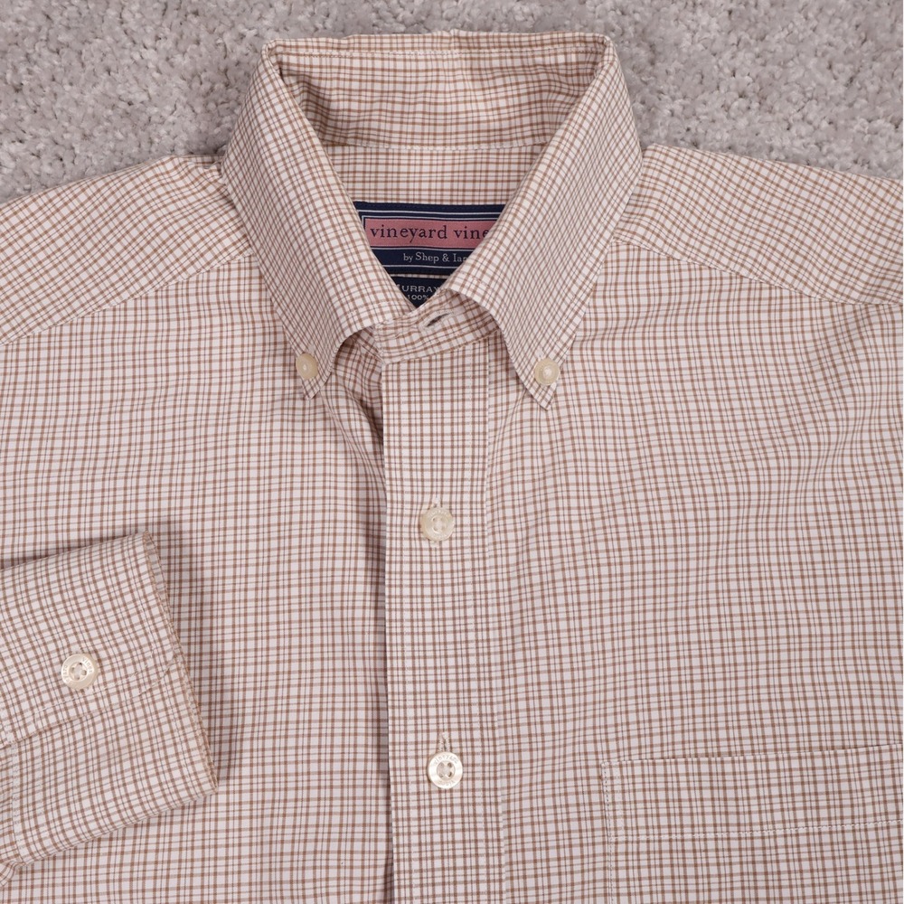 Vineyard Vines Murray Whale Shirt Plaid Button Down Long Sleeve Cotton Small
